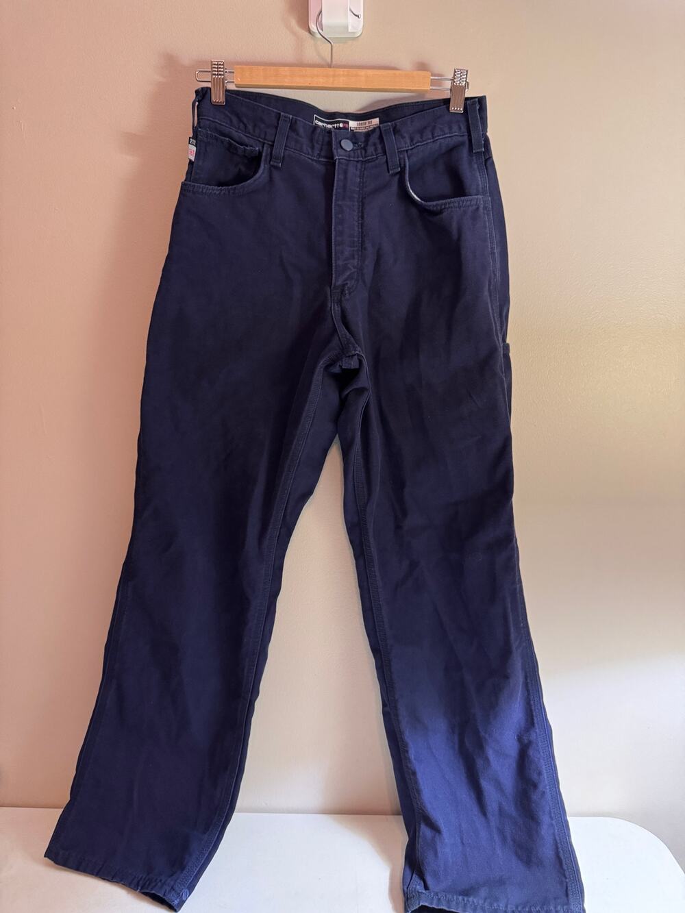 Carhartt FR Men’s 30x32 Loose Fit Navy Flame Resistant Work Utility Pants